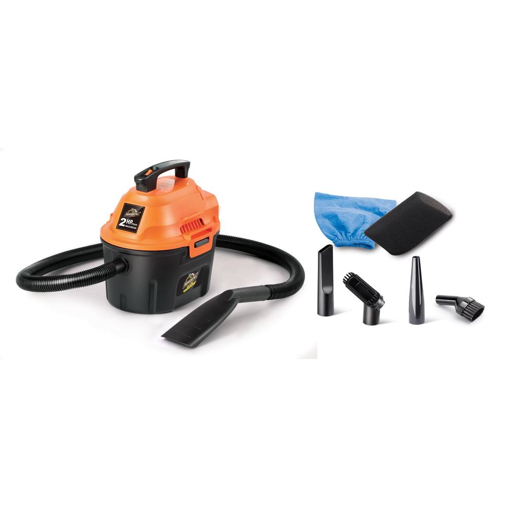 Armor All 2.5&#45;Gallon Utility Vac, 2 Peak HP, with 5 pc. Accessory Kit