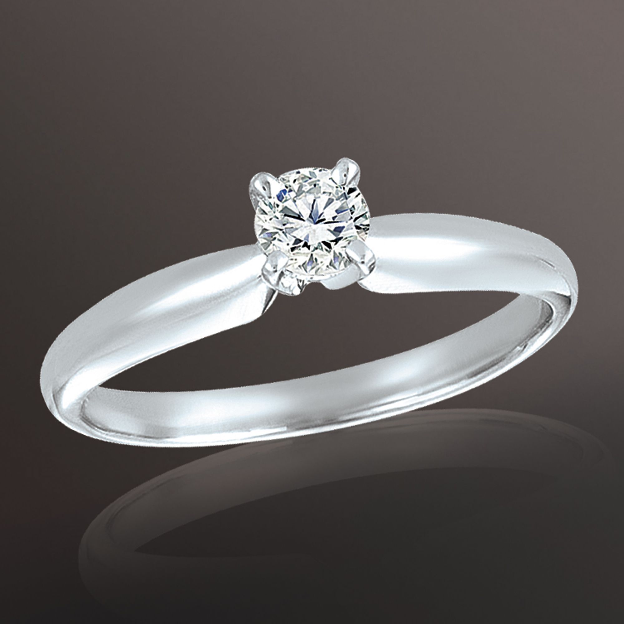 Everlasting Love 1/4 cttw Diamond Solitaire Ring in 10k White Gold_in Size 7