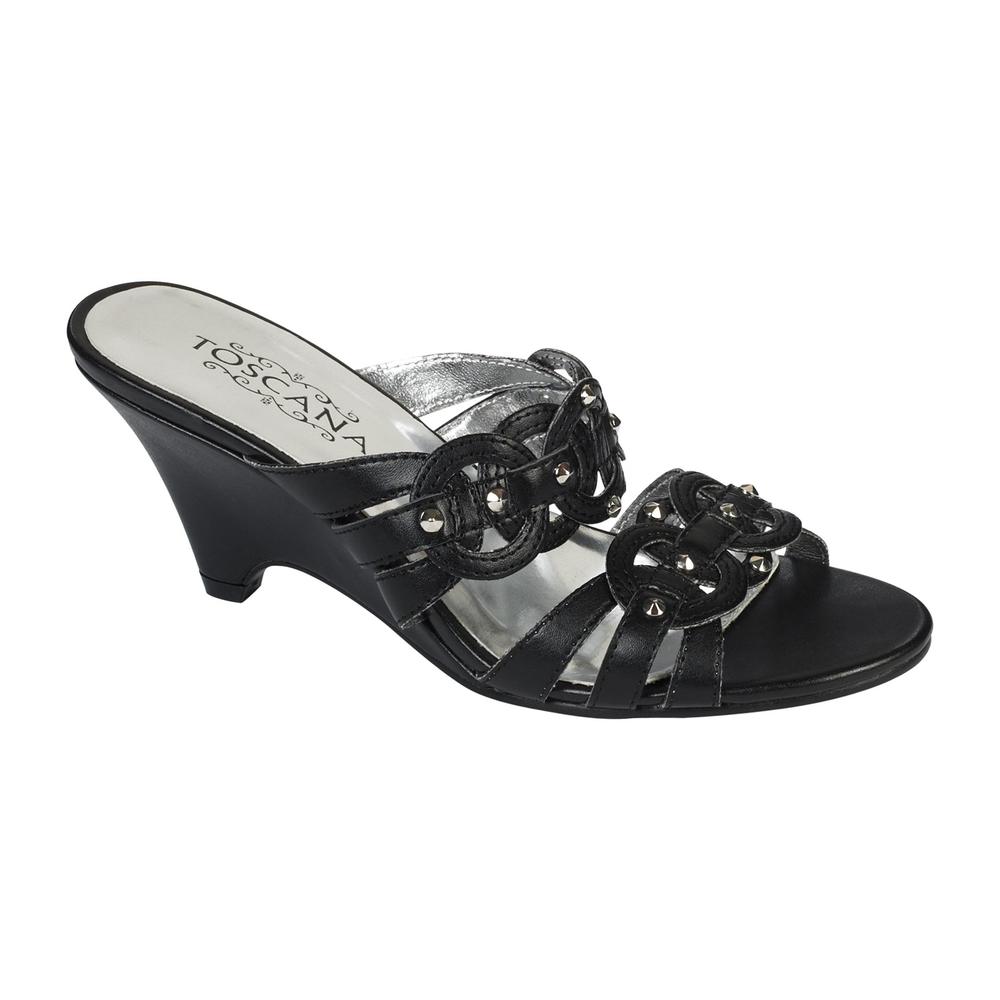 Toscana Women's Tamiko2 Wedge Sandal &ndash; Black