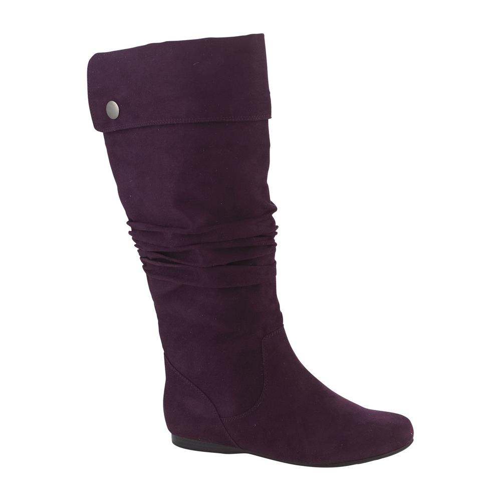Route 66 Tova Women&#39;s Slouch Boot with Cuff - Purple