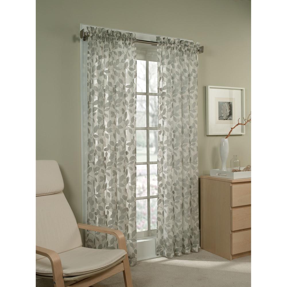 Ty Pennington Style Burnout 54 in. x 84 in. Sheer Panel