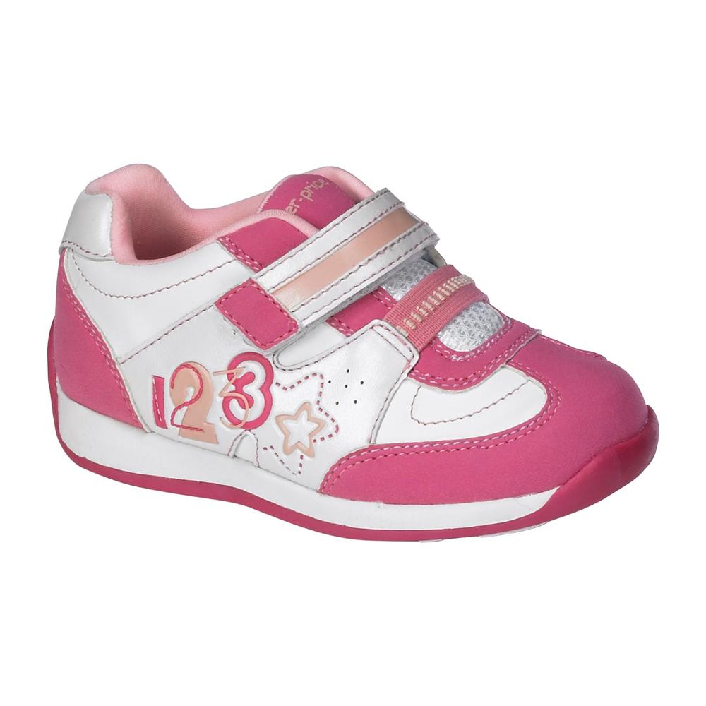 Fisher-Price Toddler Girls&#39; Adonis Athletic &#45; White/Pink
