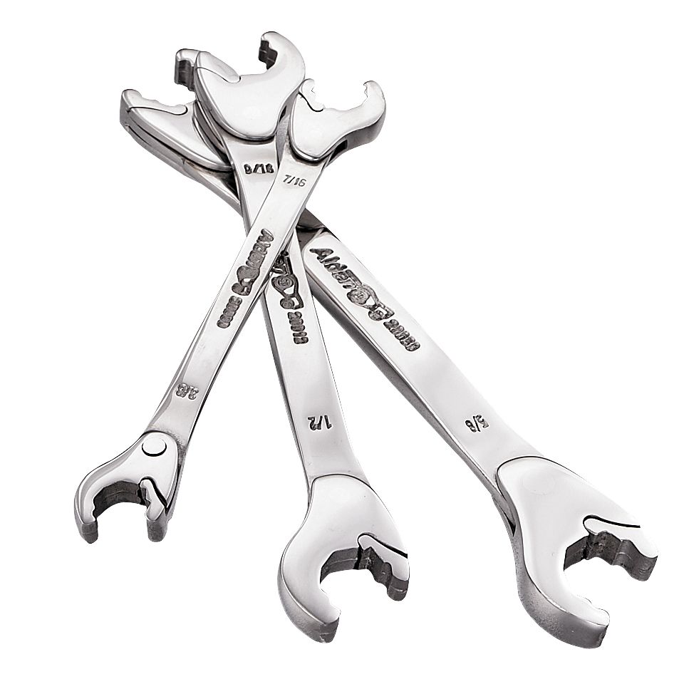Chicago Brand 3 pc. OpenEnd Ratchet Combination Wrench Set SAE