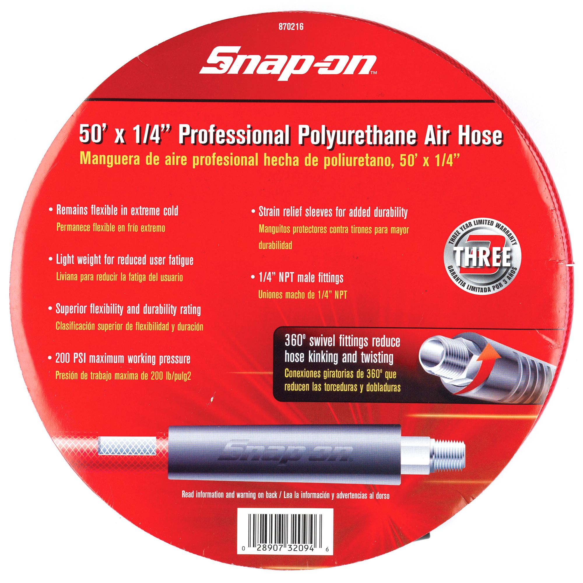 Snap on® 3/8 in. x 50 ft. PVC Air Hose