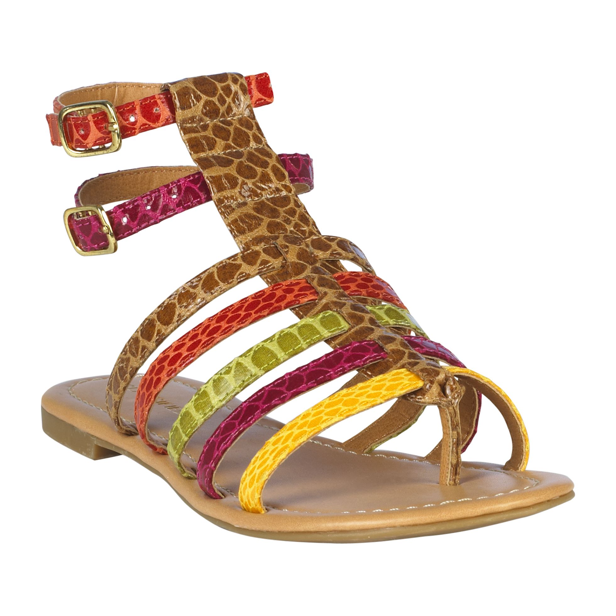 Classified Women's Glad Flat Gladiator Sandal &ndash; Multi-Colored