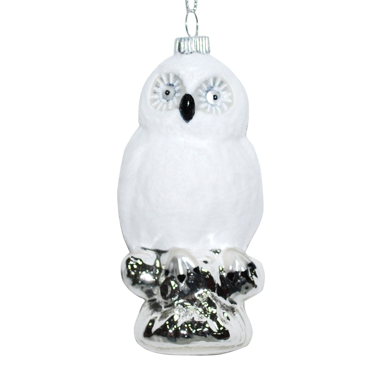 Country Living Winters Night Glass Owl Ornament
