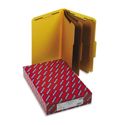 Smead SMD19098 8-Section Expanding 2/5 Tab Folders, Legal, Yellow