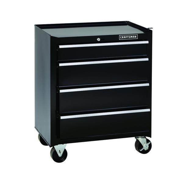Craftsman 25912 26 Wide 4 Drawer Basic Bottom Chest Black