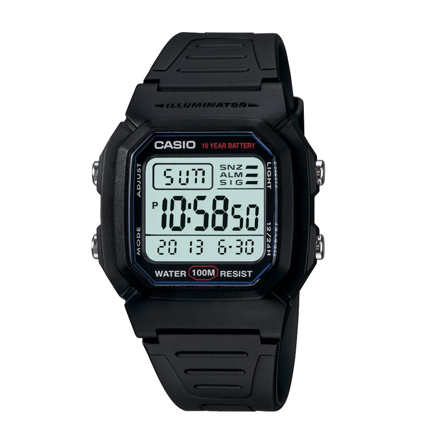 Casio Mens Calendar Day/Date Digital Sport Watch with Black Resin Band Casio Mens Calendar Day/Date Digital Sport Watch with Black Resin Band