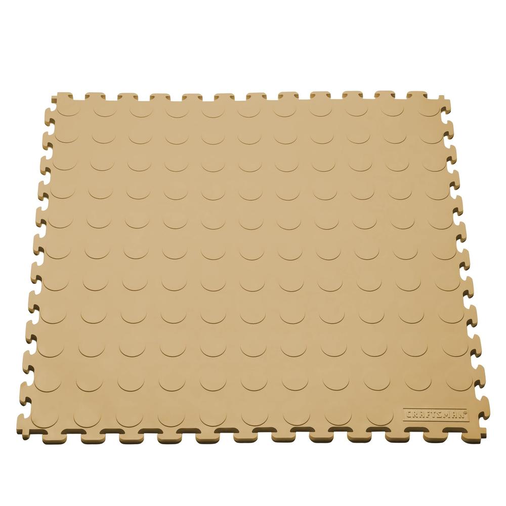 Craftsman Raised Coin Flooring - Beige, 6-Pack Box