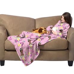 Disney The Northwest Group Northwest Company Youth Comfy Throw with Sleeves, Princess Frog "Shining Flowers" Design