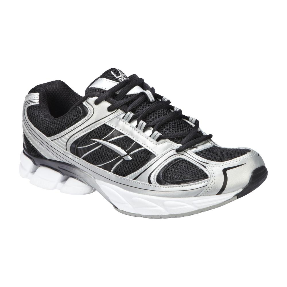LA Gear Men&#39;s Running Shoe - Black/Silver