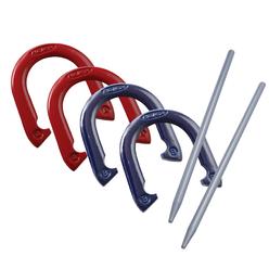 Halex Franklin Sports Horseshoe Set - Steel Horseshoes and Stakes - Official Size and Weight - Perfect for Yard and Beach - In