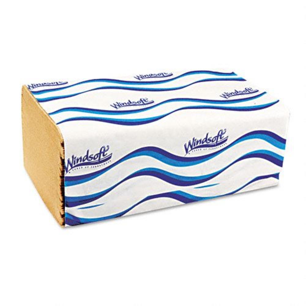Windsoft WIN106 1-Fold Paper Towels, 9-3/8 x 10-1/2, Natural, 250