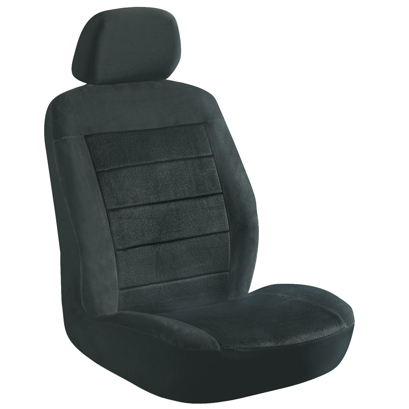 Elegant USA Seat Cover Low Back 2 Piece Royal Velvet Black