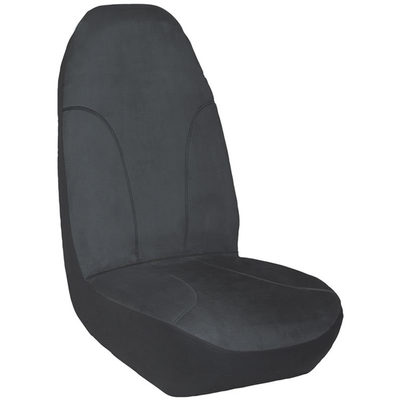 Elegant USA Seat Cover High Back Black Microsuede