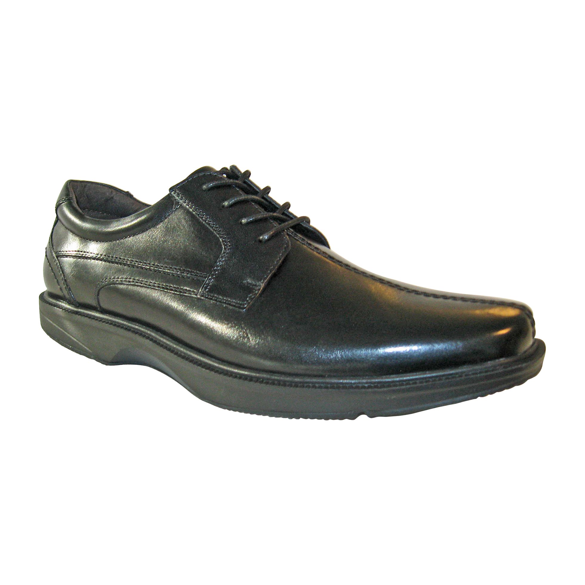 woodland black leather casual shoes
