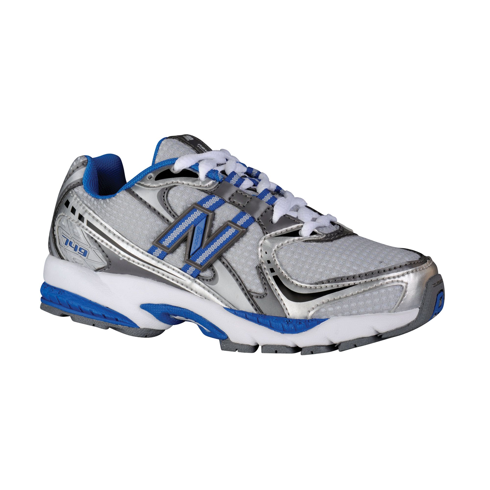 New Balance Boy's 749 Athletic Shoe -Extended Widths - Silver/Blue