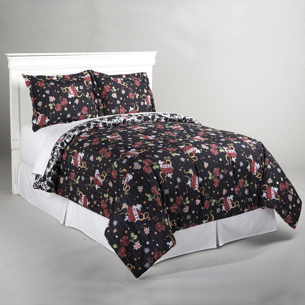 COEXIST by Cannon Mini Comforter Set Houndstooth Hearts