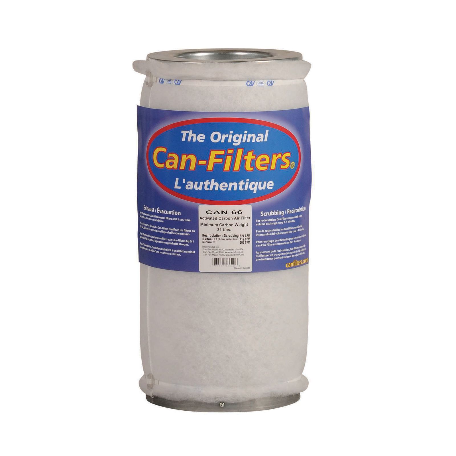 Can Fan CAN358616 66 Without Flange Carbon Filter with Prefilter