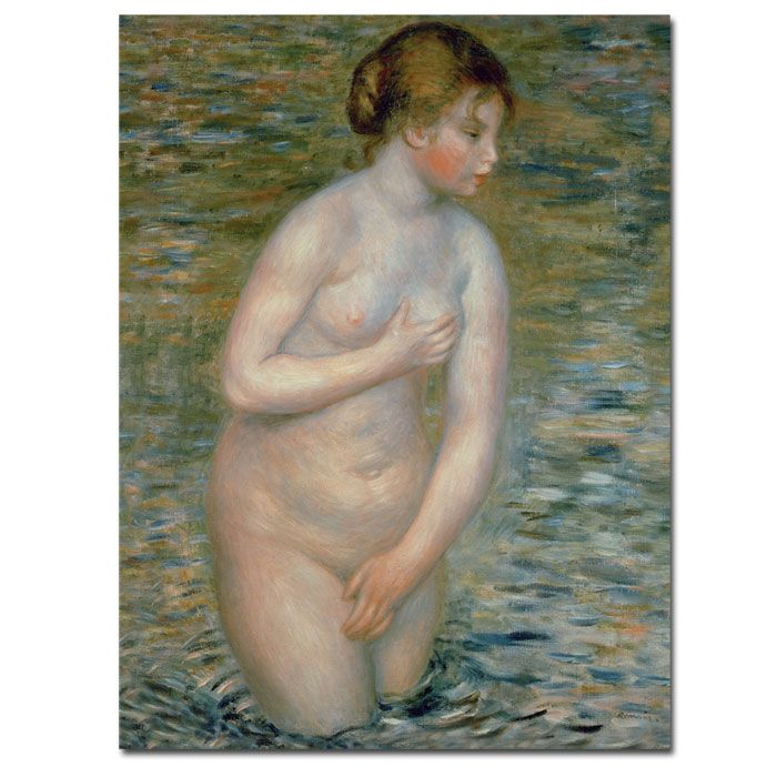 Trademark Global Pierre Auguste Renoir 'Nude in the Water 1888' 18" x 24" Canvas Art