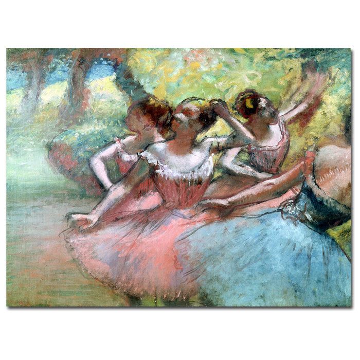 Trademark Global Edgar Degas 'Four Ballerinas on the Stage' Canvas Art