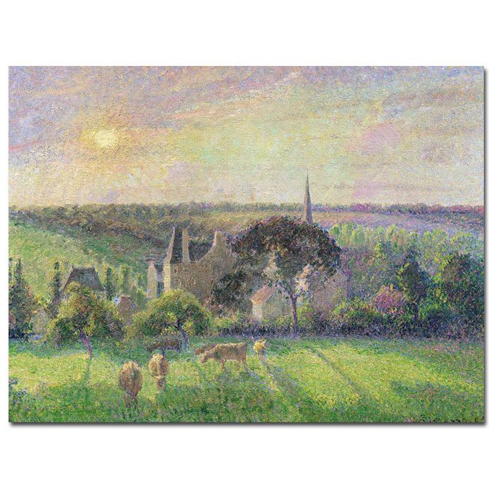 Trademark Global 18x24 inches Camille Pissarro "The Church and Farm of Eragny 1895"