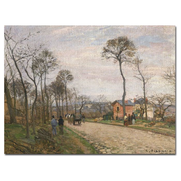 Trademark Global 18x24 inches Camille Pissarro "The Road from Louveciennes 1870"