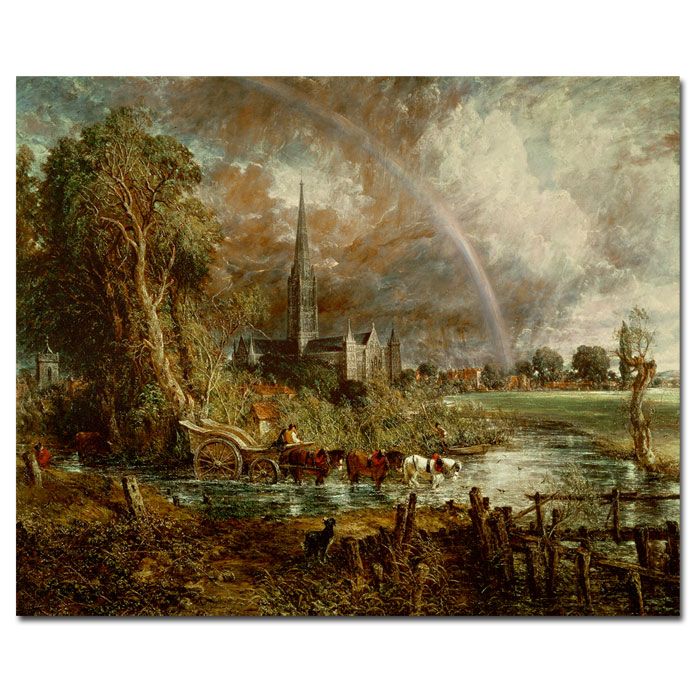 Trademark Global 26x32 inches John Constable "Salisbury Cathedral from the Meadows 1831"