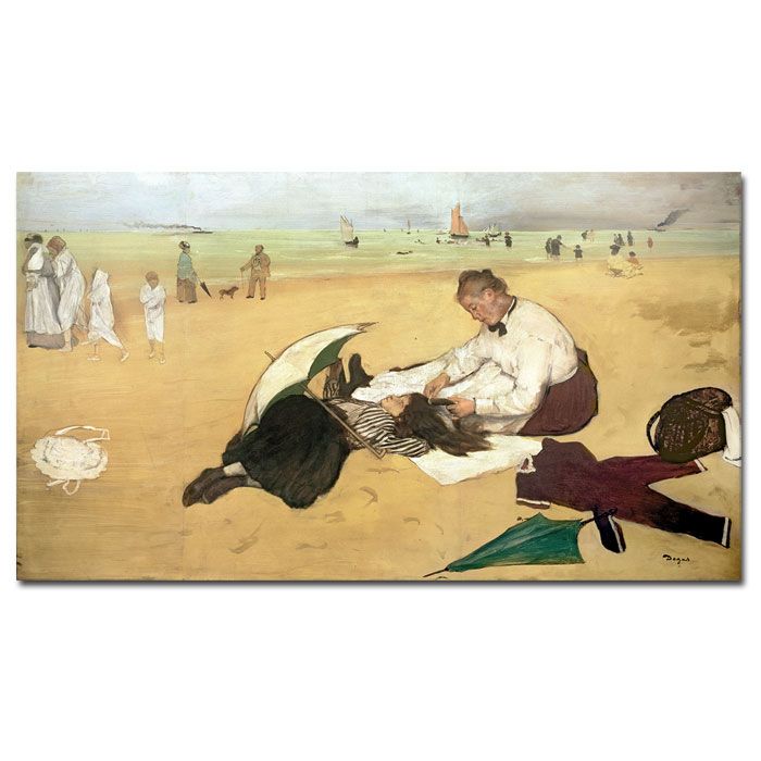 Trademark Global 18x32 inches Edgar Degas "Beach Scene 1876-77"