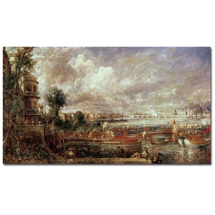 Trademark Global 18x32 inches John Constable Waterloo Bridge 1817"
