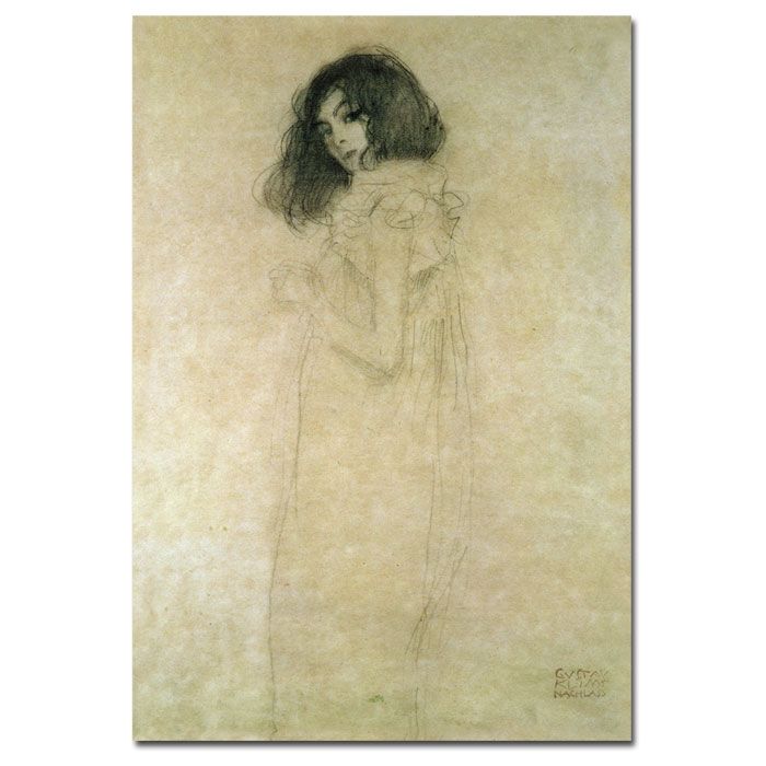 Trademark Global 22x32 inches Gustav Klimt "Portrait of a Young Woman1896-97"