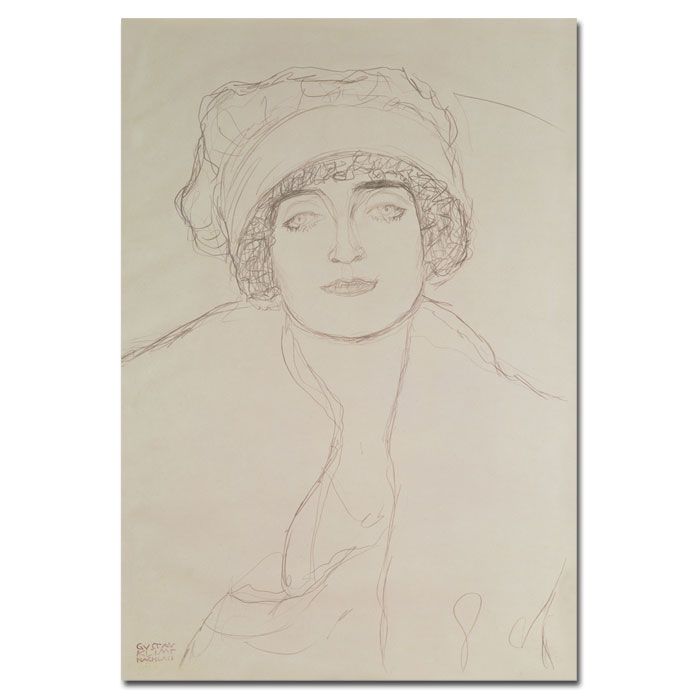 Trademark Global 22x32 inches Gustav Klimt "Portrait of a Young Woman"