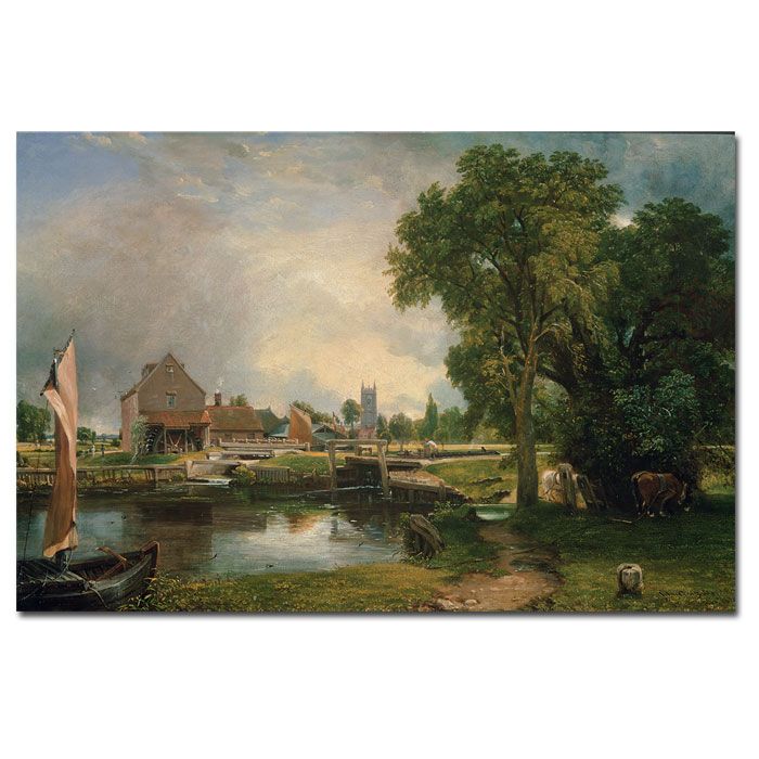 Trademark Global 22x32 inches John Constable "Dedham Lock and Mill 1820"