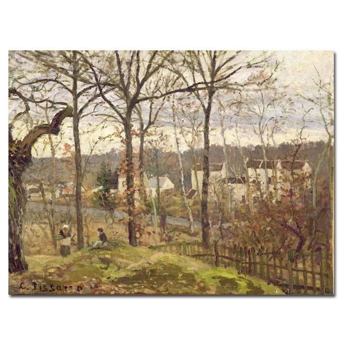 Trademark Global 35x47 inches Camille Pissarro "Einter Landscape at Louveciennes 1873"