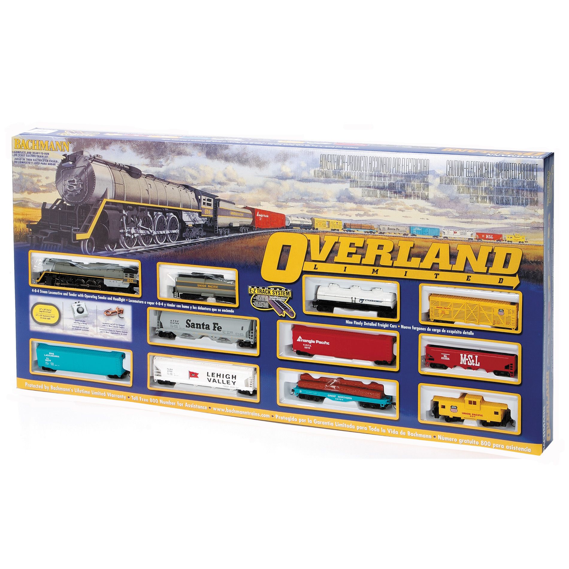 Bachmann Trains Ready to Run Overland Limited HO Scale Electric Train Set
