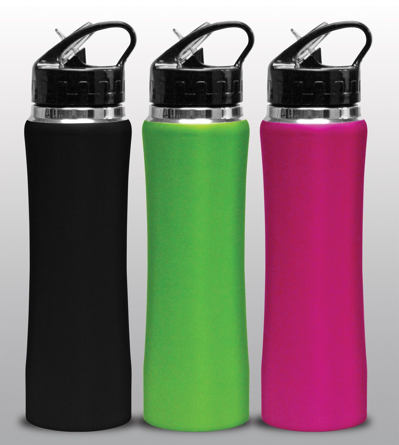 25oz. Pink Double Wall Thermal Travel Bottle with Straw