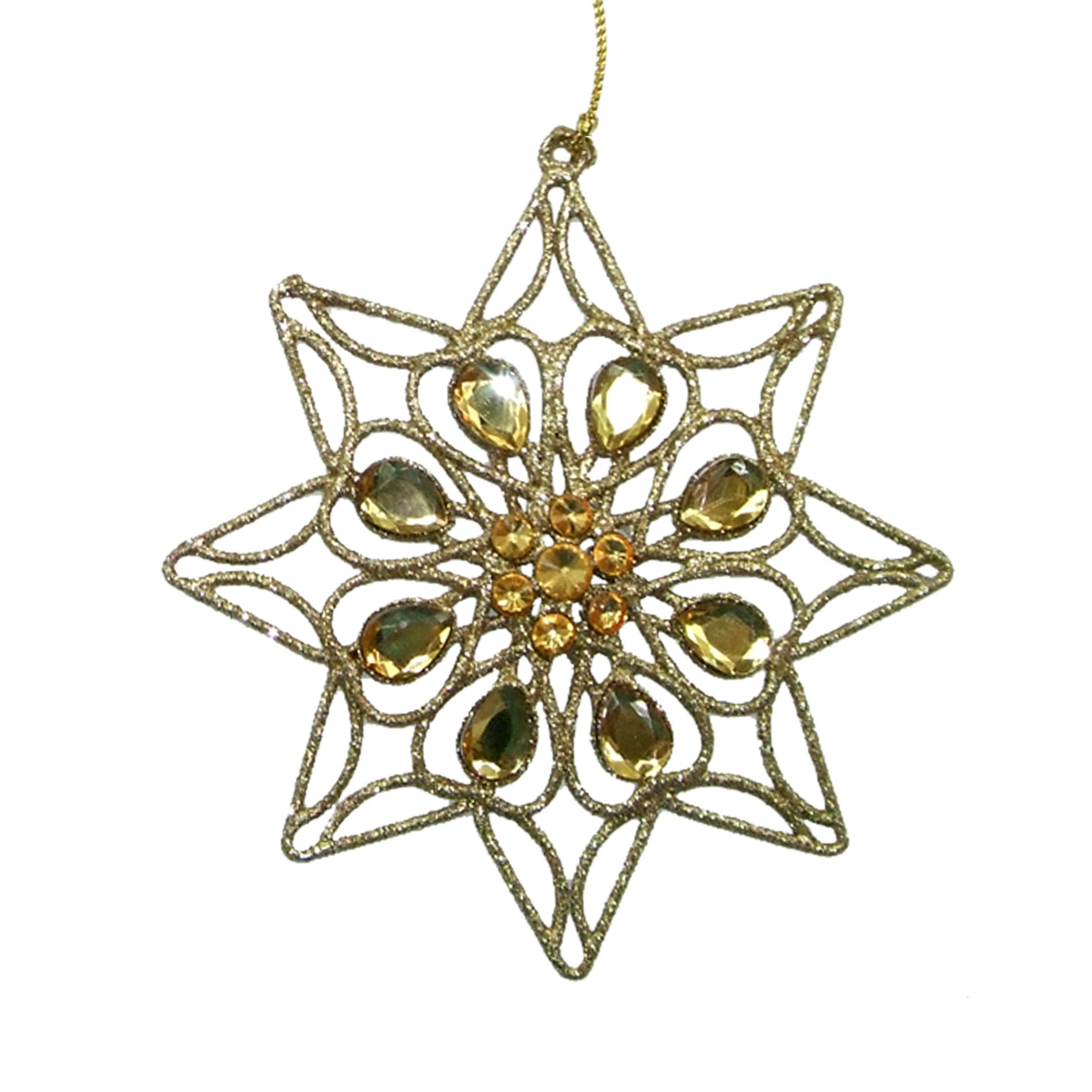 Jaclyn Smith Today Golden Heritage Metal Glitter Star Ornament