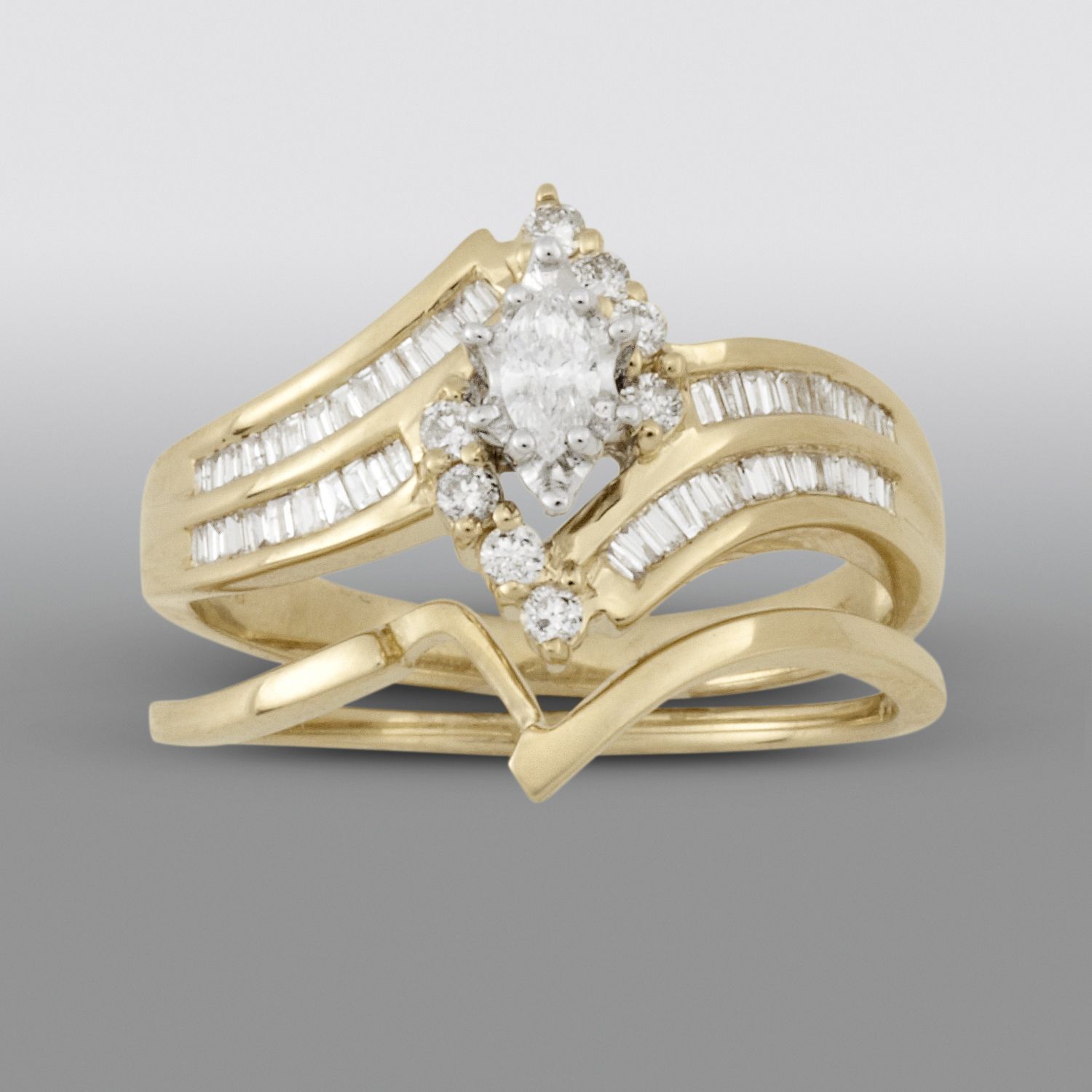 Tradition Diamond 1/2 cttw Marquise Tapered & Round