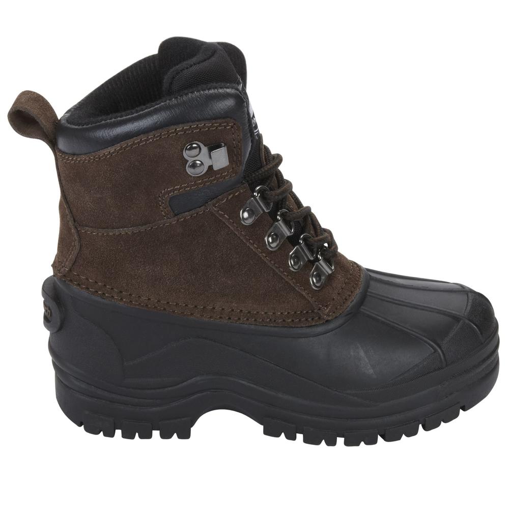 Athletech Boy's Quack Leather Winter Lace Up Hiker - Brown