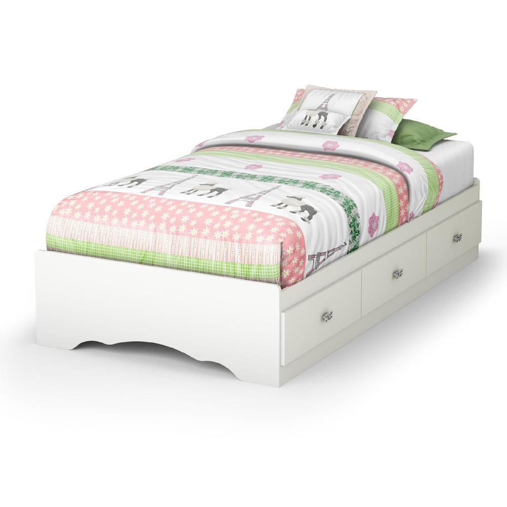 South Shore Twin White Bed