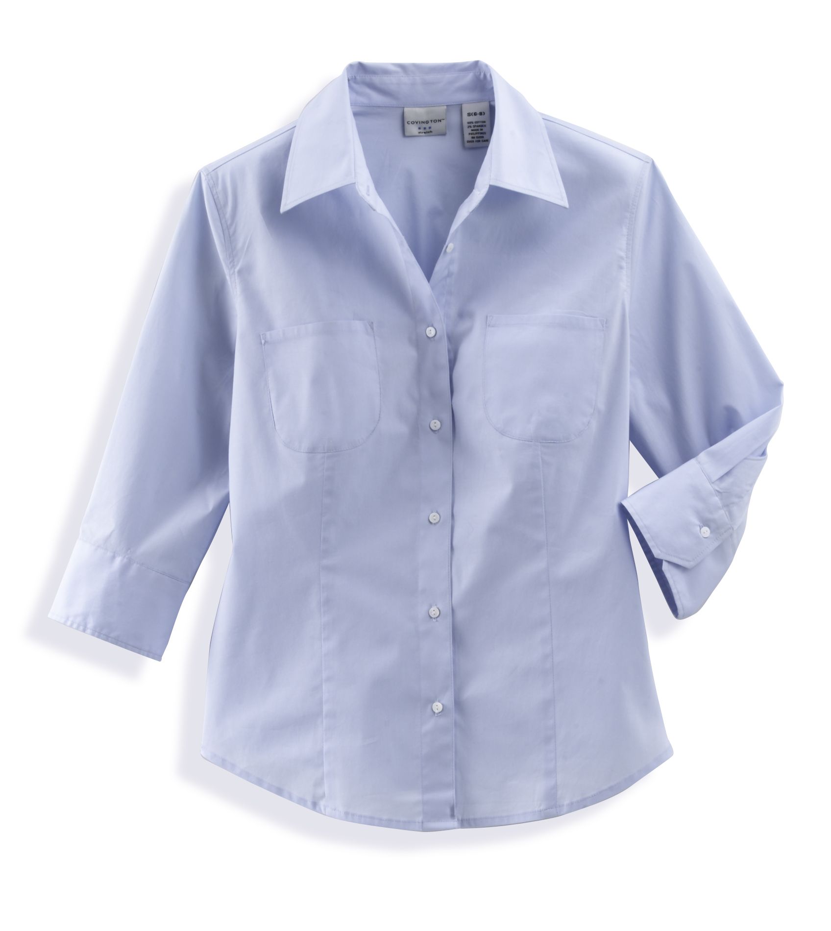 Covington Women's Plus 3/4 Sleeve Woven Shirt