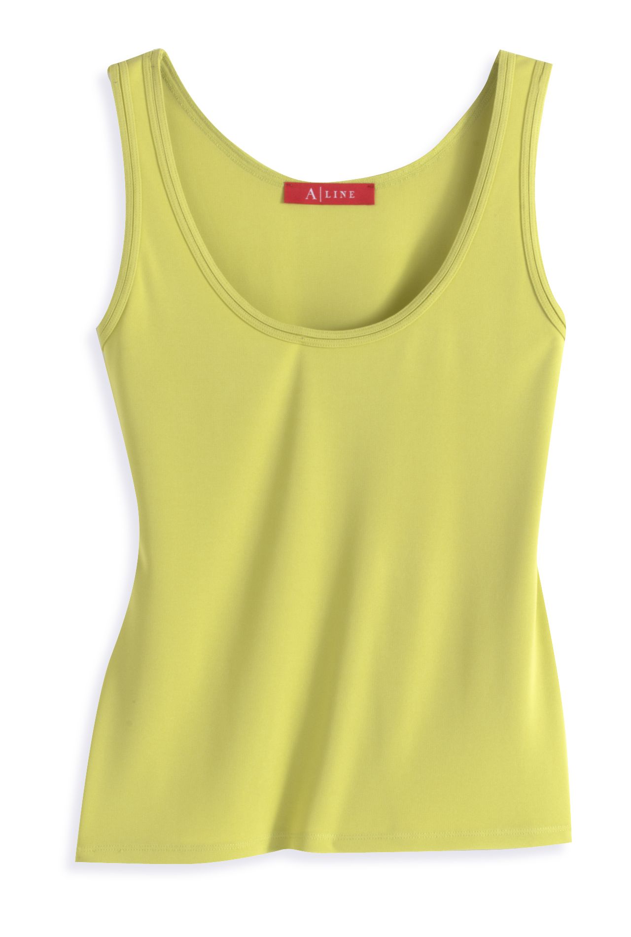 A-Line Women's Plus Sleeveless Tank Top with Binding Detail