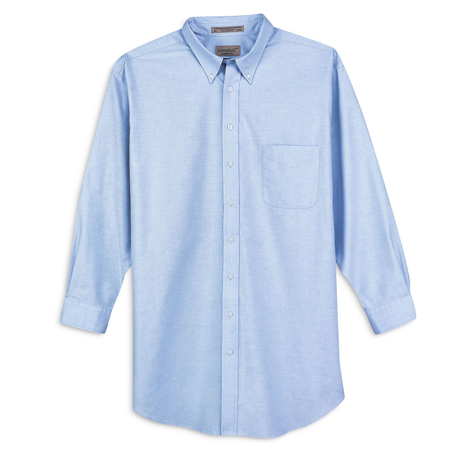 Comfort Zone Neck Relaxer Men's Long Sleeve Oxford Shirt - Big & Tall