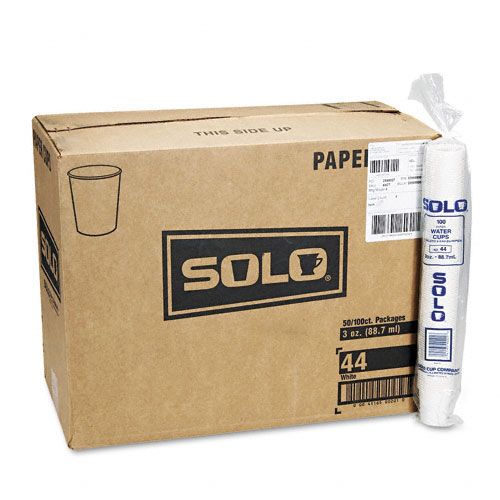Solo SCC44CT White Paper Water Cups -5000/carton