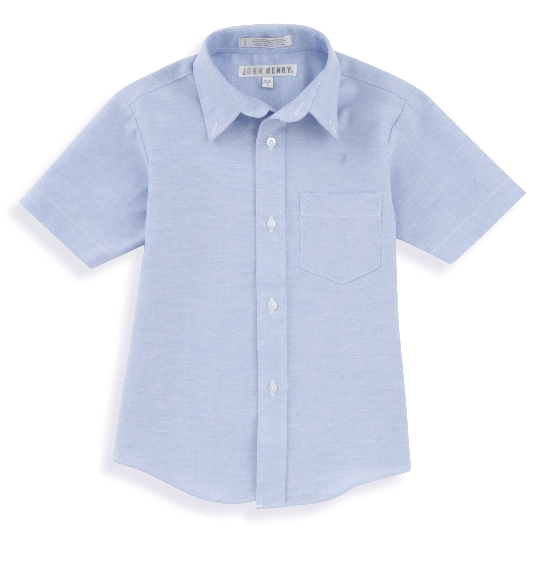John Henry Boy&#39;s 4-7 Short Sleeve Oxford Dress Shirt