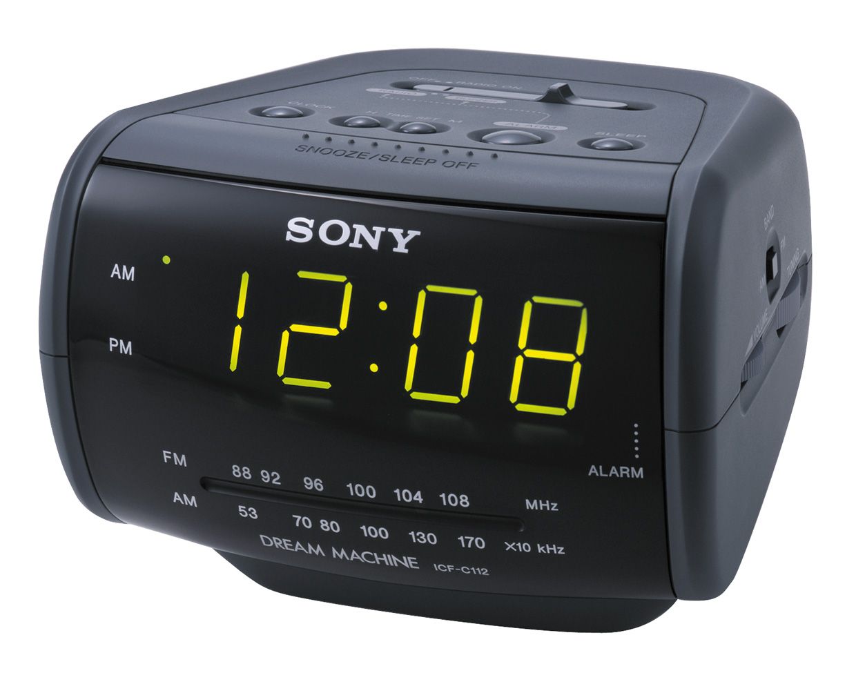 Sony ICF-C112BLACK Clock Radio, with AM/FM and Alarm