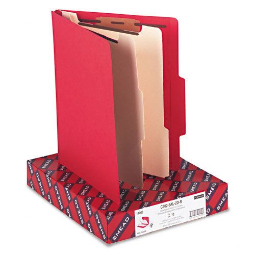 Smead SMD14003 Colored Top Tab Classification Folders
