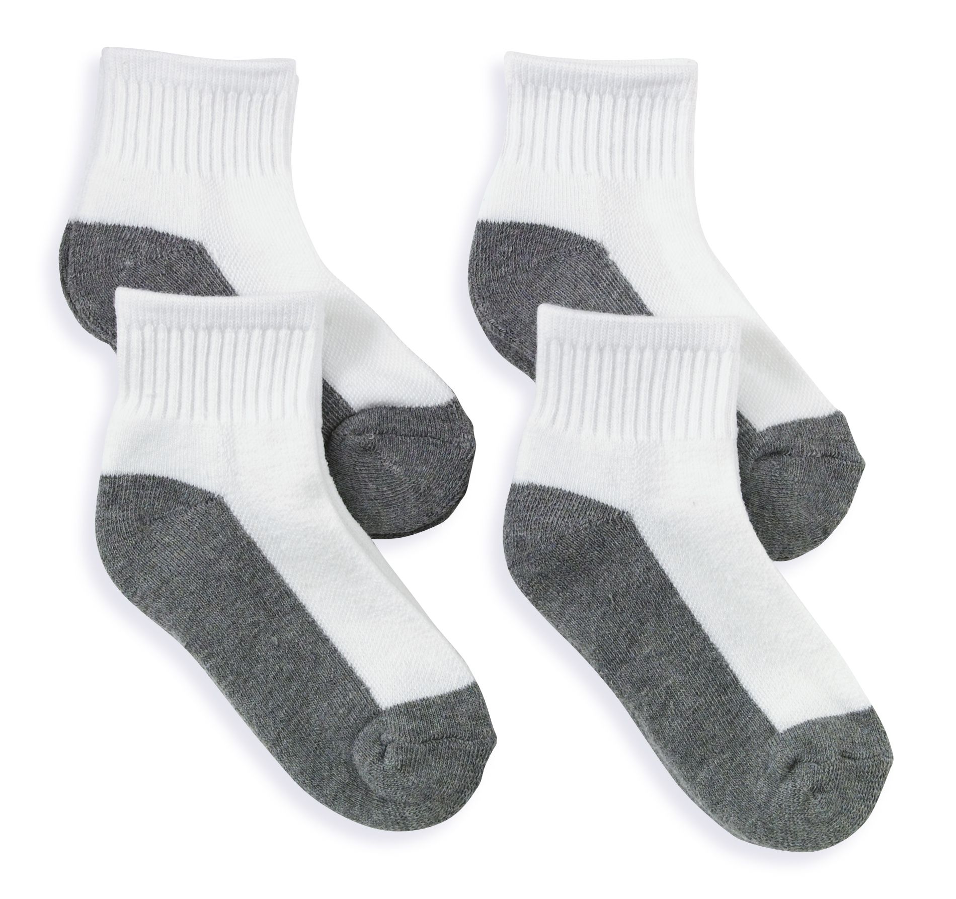 TKS Boy&#39;s 4-7 4-Pack Boys Quarter Socks with Moisture Management & Odor Protection