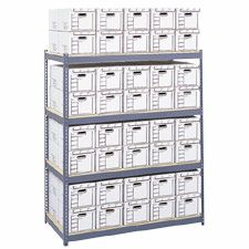 Safco Archival Shelving,Supports 900 Lb.,1/1,69"x32-7/8"x84", Gray